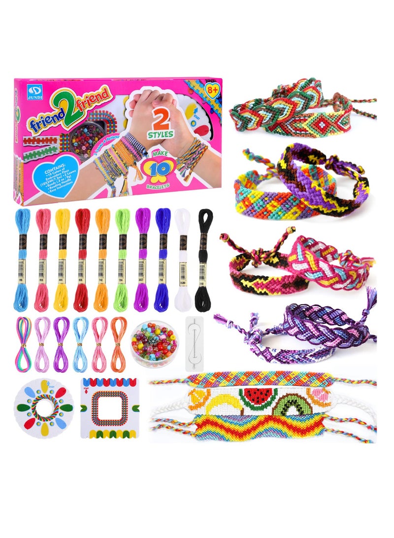 Friendship Bracelet Making Toys for Girl, Friendship DIY Craft Kit for 8-14 Years Old Kid Jewellery Making Kits Birthday Gifts, Present for Girls - Image 1