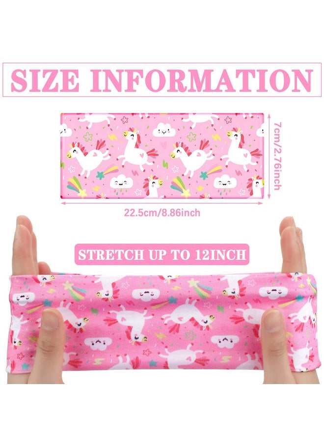 Chunyin - 6 Pieces Unicorn Headbands for Girls Cute Elastic Bandeau Adjustable Wide Rainbow Headband No Slip Little Girl Hair Accessories Neck Gaiter Party Favors Stretch Hippie Turban for Children Kids Toddler - Image 1
