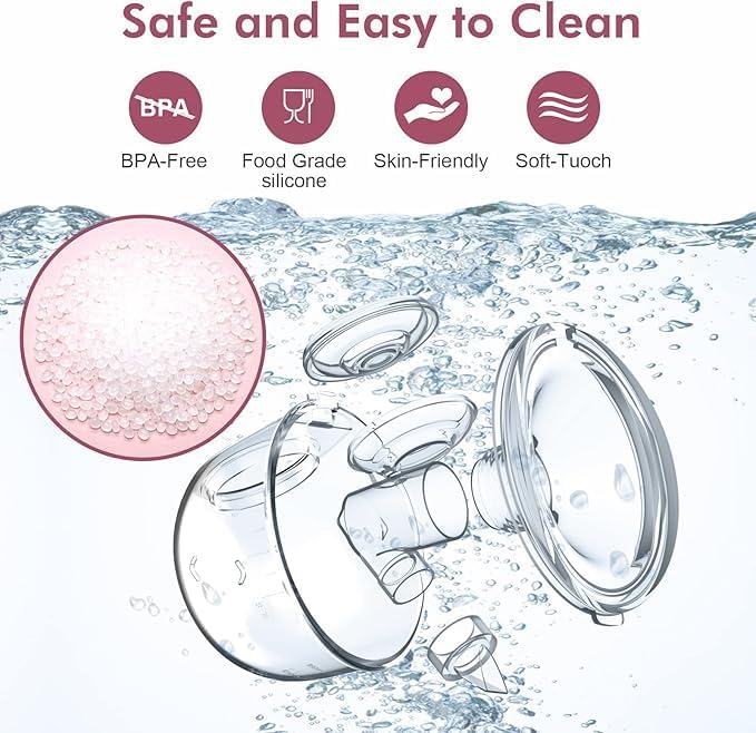 MOPPETS Wearable Hands-Free Automatic Electric Breast Pump For Feeding Mothers, 4 Modes & 9 Suction Levels, Portable & Compact, 1000 mah, Digital Screen - 150ml (1) - Image 3