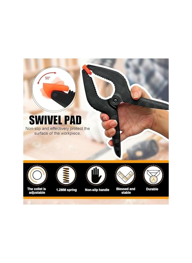 promass Spring Clamps, 2pcs Backdrop Clips 9 Inch Heavy Duty Plastic Spring Clamps Plastic Clips for Woodworking, Photography Studio, Home Improvement - Image 3