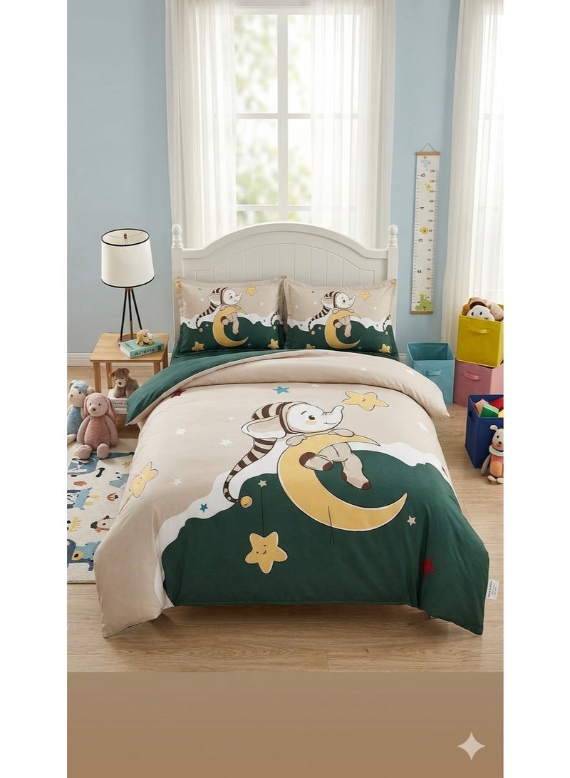 Fiber duvet set, 6 pieces, double-sided, one side 100% cotton, the other side faux fur, size 180*230cm