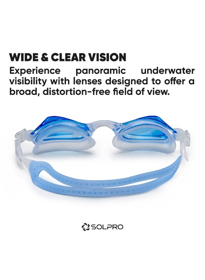 SOLPRO Clear Wave Adult Swimming Goggles (Blue) - Image 5