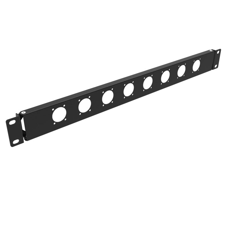 QiaoYoubang 1U Hinged Rack Panel 8D XLR HDMI Audio Rack Mount Panel for 19 inches Rack Mount (1U8D) - Image 1