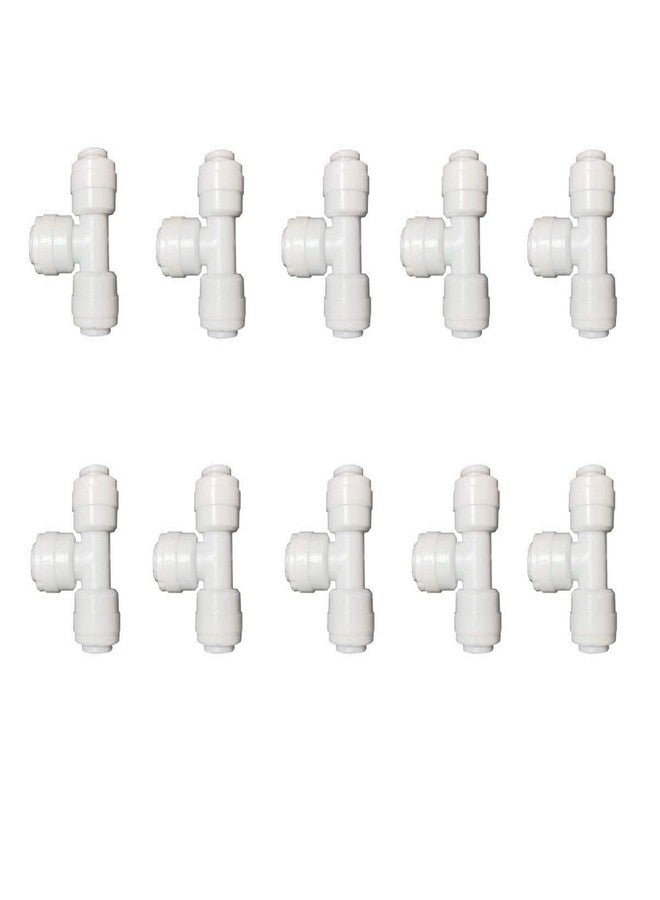 Malida 1/4" Tee 3 Way Tube Quick Connect Push Fit RO Water Reverse Osmosis System set of 10 - Image 2