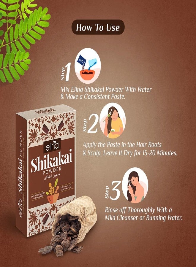 Elina 100Gm (Pack of 1) Pure Organic Shikakai(Acacia Concinna) Powder For Hair Pack | No Artificial Color & Additives | Excellent Hair Conditioner & Cleanser | For Men & Women Hair Pack - Image 5