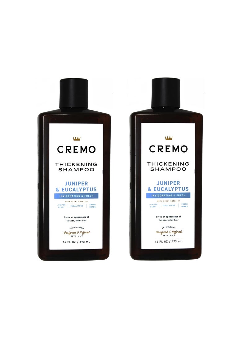 cremo Cremo Barber Grade Juniper & Eucalyptus Thickening Formula for Fine or Thinning Hair, eucalyptus, juniper, eucalyptus, 16 Fl Oz (2-Pack) 
