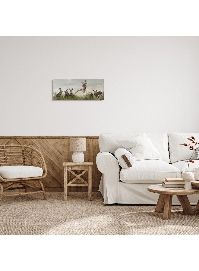 Stupell Industries Jumping Hares in Wild Canvas Wall Art Design by Maggie Vandewalle - Image 2