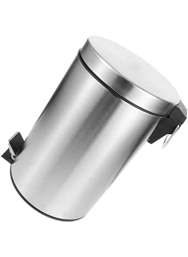 Stainless Steel 7L Kitchen Trash Can With Lid For Home Bathroom And Office Use - Image 1