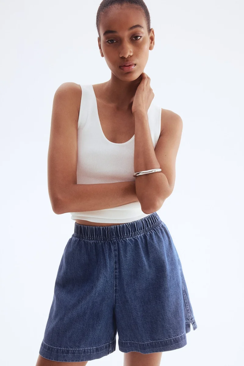 H&M Denim pull-on shorts