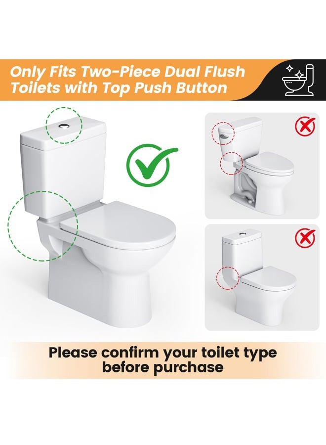houpeoro 2-Inch Dual Flush Valve Replacement Kit for 2-Piece Toilets, Universal Toilet Repair Kit with Push Button, Fill Valve, Gasket & Bolts,Compatible with Glacier Bay, Kohler, American Standard, and Toto - Image 5