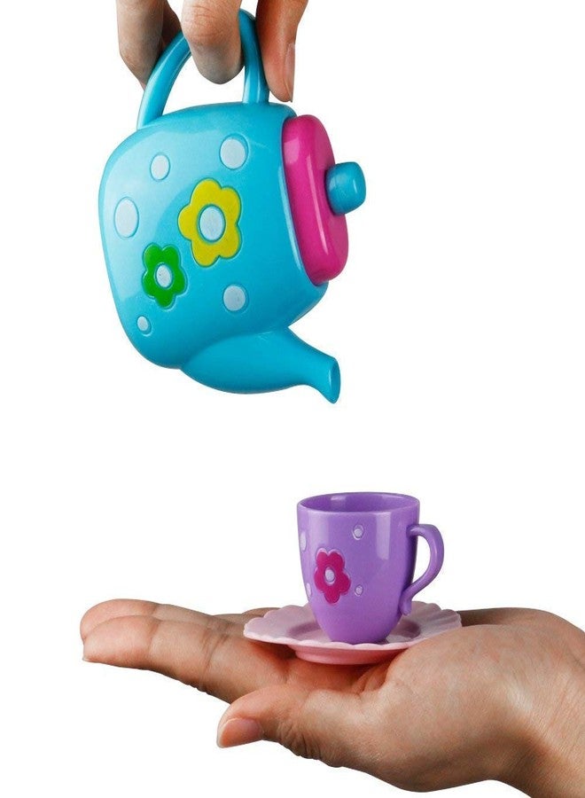 Amitasha Plastic Tea Party Pretend Play Kitchen Utensils Toy Set with Cake Donuts for Kids, Birthday Gift for Girls Plastic Kitchen Set, Tea Cup Set for Girl - Image 5
