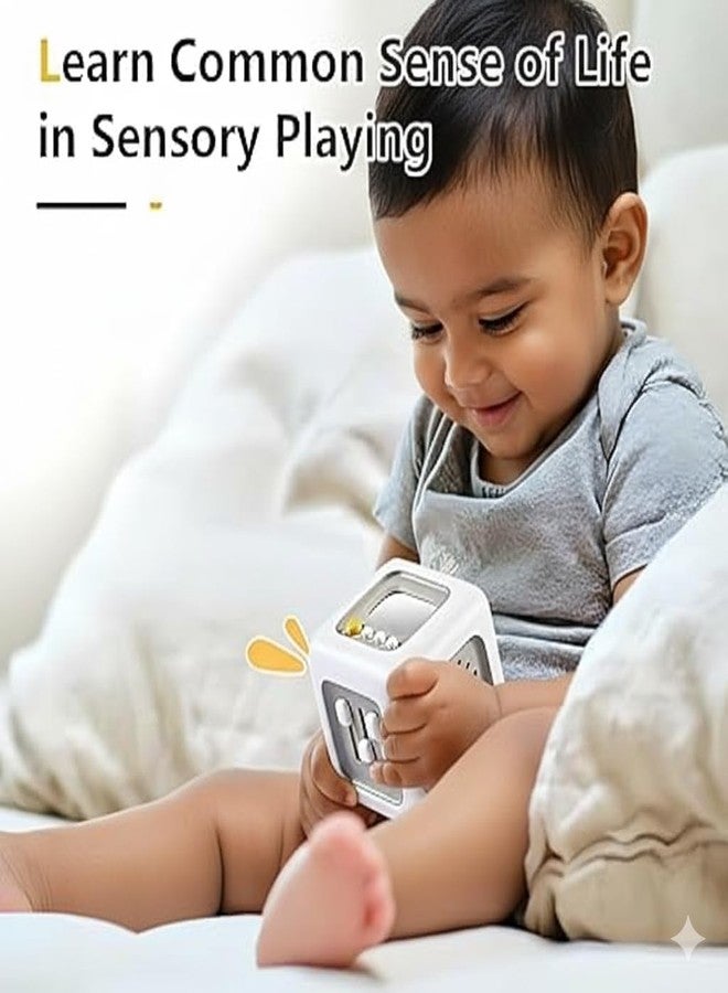 MOKVEE 6 in 1 Montessori Activity Cube for Toddlers 1-3 Years - Sensory Busy Board Learning Toy with Buttons, Switches & Interactive Activities, Fine Motor Skills Development Travel Toy for Boys & Girls - Image 4