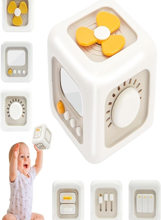 MOKVEE 6 in 1 Montessori Activity Cube for Toddlers 1-3 Years - Sensory Busy Board Learning Toy with Buttons, Switches & Interactive Activities, Fine Motor Skills Development Travel Toy for Boys & Girls - Image 1