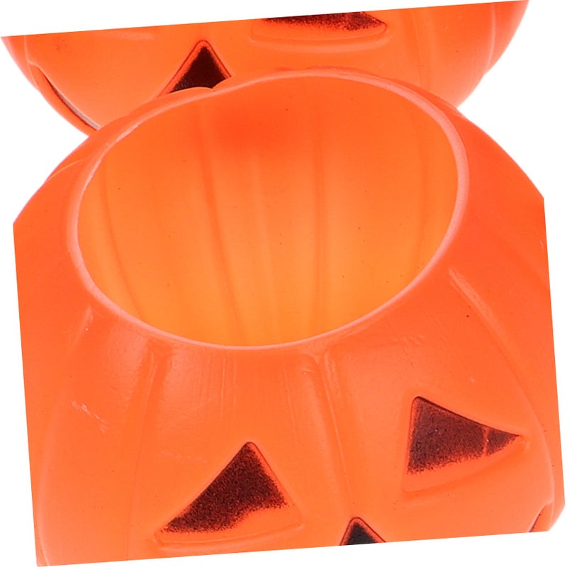 18Pcs Orange Pumpkin Buckets For Halloween Candy Treats And Decorations - Image 3