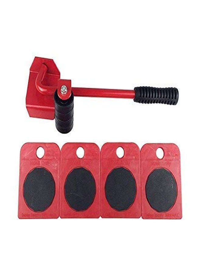 KPS Heavy Furniture Lifter and Mover Tool Roller Lifter Moving System with 4 Wheel Sliders, Adjustable Head of Pry Bar, Up to 150 Kg - Image 1