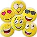 ArtCreativity 11 Inch Assorted Emoticon Pillows Pack of 6 Soft Plush Yellow Smile Face Cushions Fun Decorative Pillows for Bedroom Living Room Office Emoticon Party Favors for Kids - Image 3