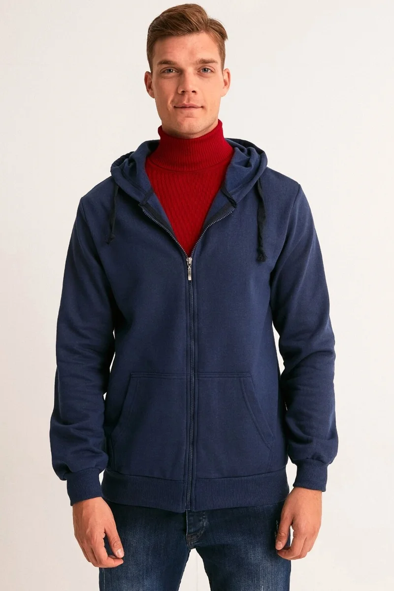FullaModa Zippered Hooded Sweatshirt