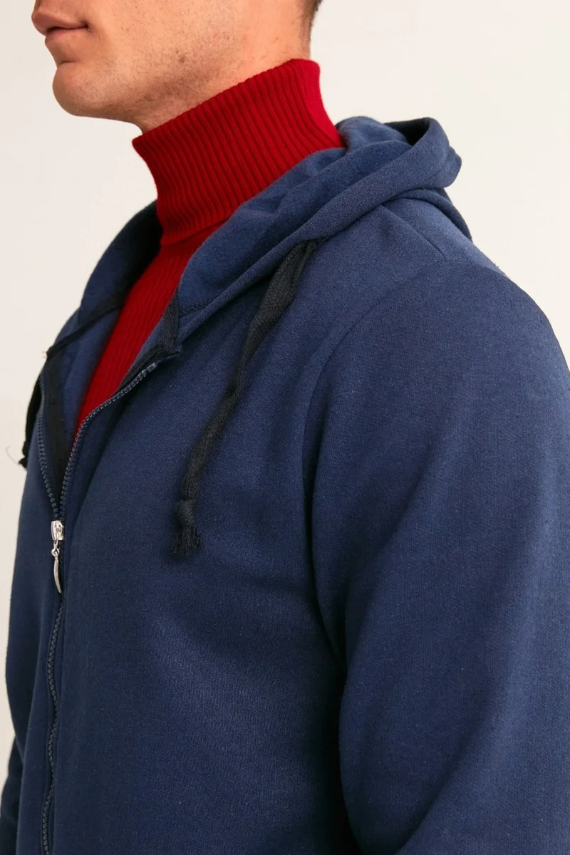 FullaModa Zippered Hooded Sweatshirt