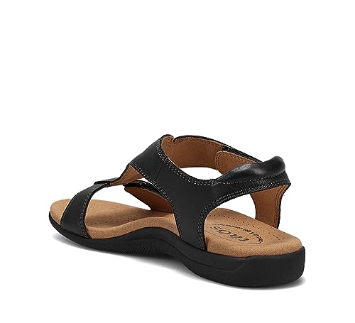 Taos The Show Premium Leather Women's Sandal - Experience Everyday Style, Comfort, Arch Support, Cooling Gel Padding and an Adjustable Fit for Exceptional Walking Comfort Black 6 (M) US - Image 5