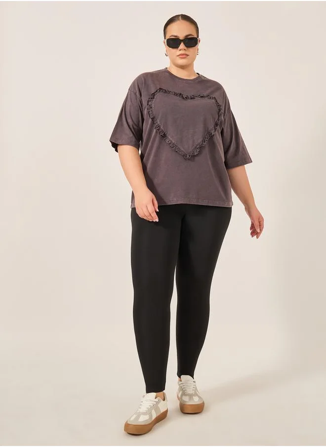 Styli Plus Size Wide Elasticated Waistband Leggings