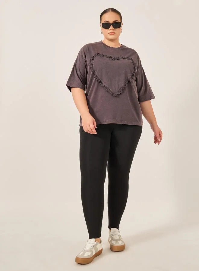 Styli Styli Plus Size Wide Elasticated Waistband Leggings