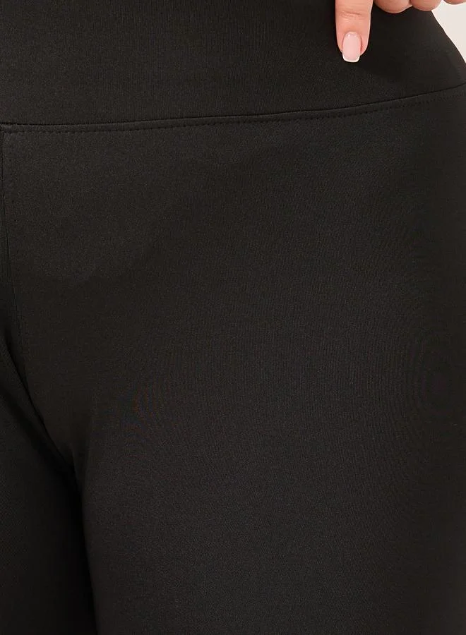 Styli Styli Plus Size Wide Elasticated Waistband Leggings
