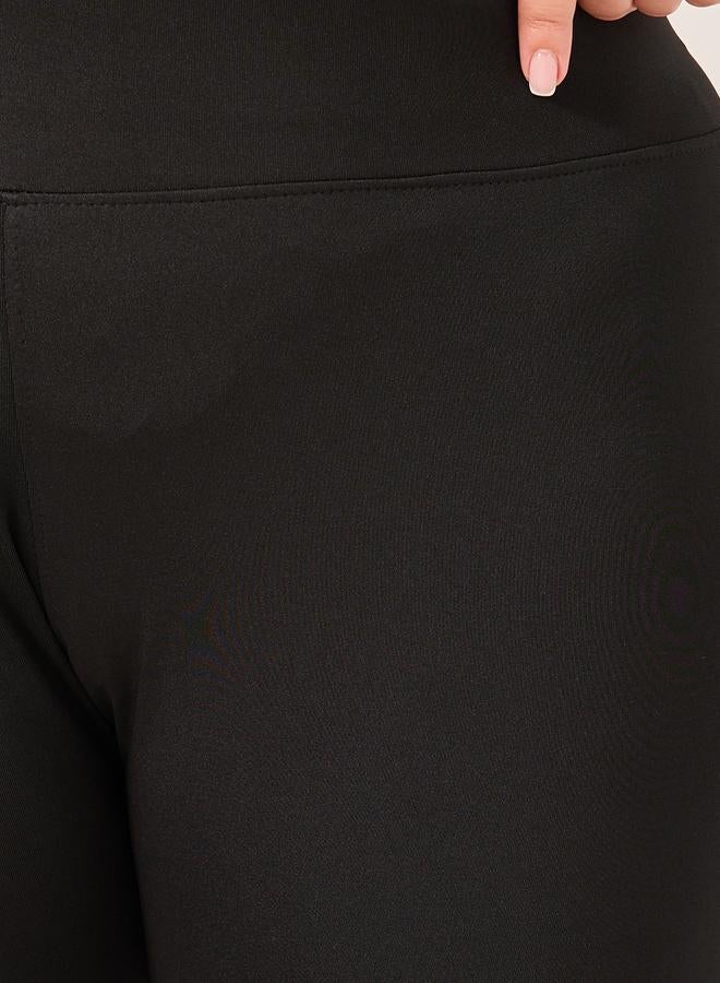 Styli Styli Plus Size Wide Elasticated Waistband Leggings  - Image 3