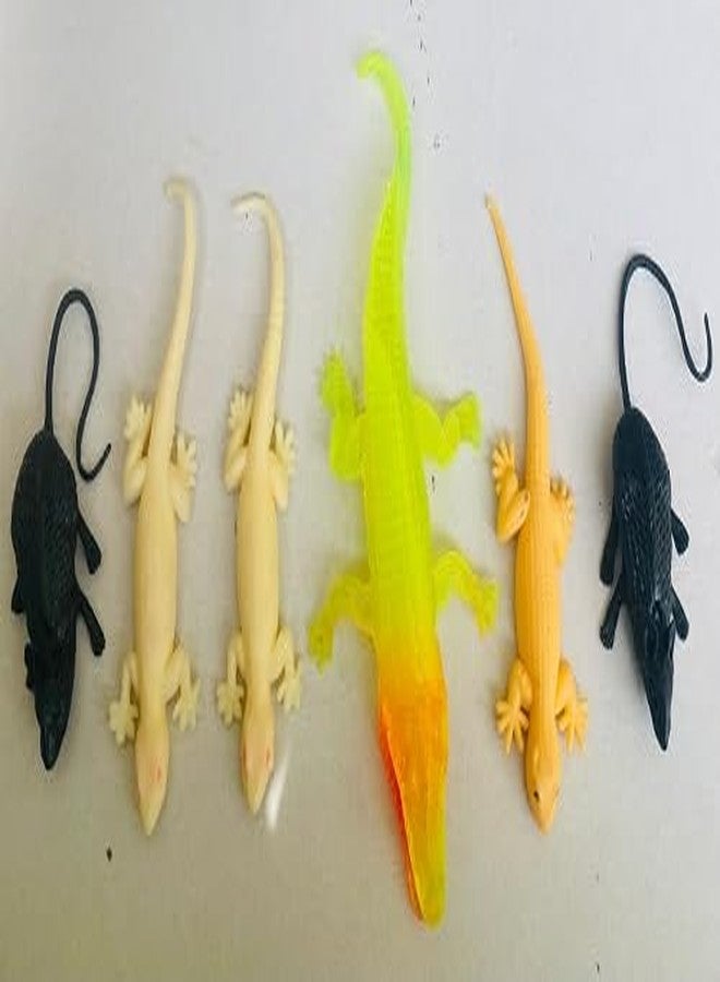 VEDY Animal Toys Rubber Lizard,Rat and Crocodile - Image 1