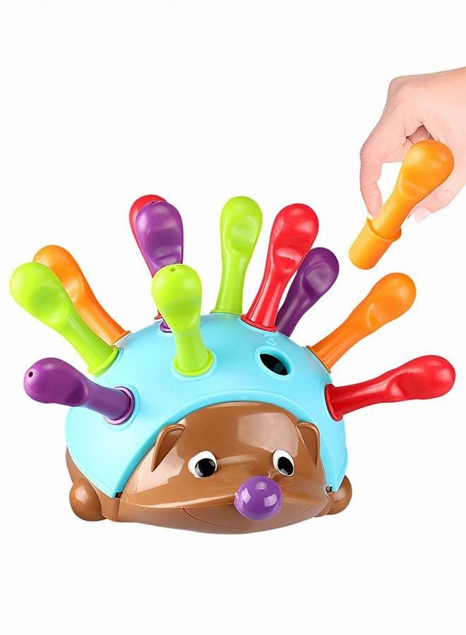 DURKU Toddler Hedgehog Fine Motor Learning Toy for Kids 18+ Months, Sensory Montessori Plaything - Image 1