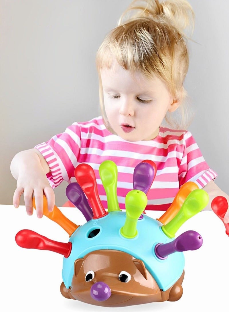 DURKU Toddler Hedgehog Fine Motor Learning Toy for Kids 18+ Months, Sensory Montessori Plaything - Image 3