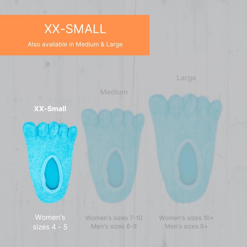 NatraCure 5-Toe Gel Lined Foot Moisturizing Socks by NatraCure – Aloe & Shea Infused Fuzzy Hydrating Socks - Soft Feet Moisturizer Spa & Pedicure Socks for Dry Cracked Heels, Calluses - Size: XX-Small - Image 2