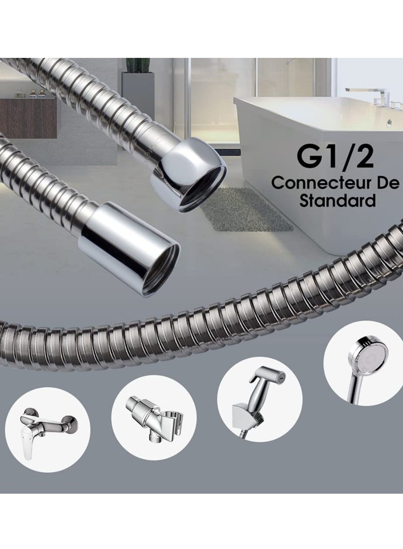 Jomoo Shower Hose, 1.8 Meter Extro Long Shower Pipe, Stainless Steel Shower Head Hose, Bidet Hose, 360°Anti-twist Shower Pipe, Shattaf Hose  - Image 5