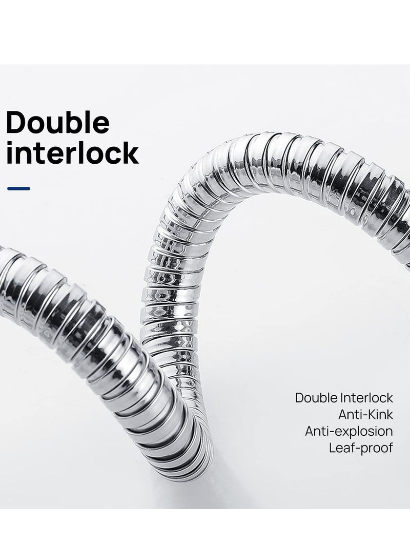 Jomoo Shower Hose, 1.8 Meter Extro Long Shower Pipe, Stainless Steel Shower Head Hose, Bidet Hose, 360°Anti-twist Shower Pipe, Shattaf Hose  - Image 3