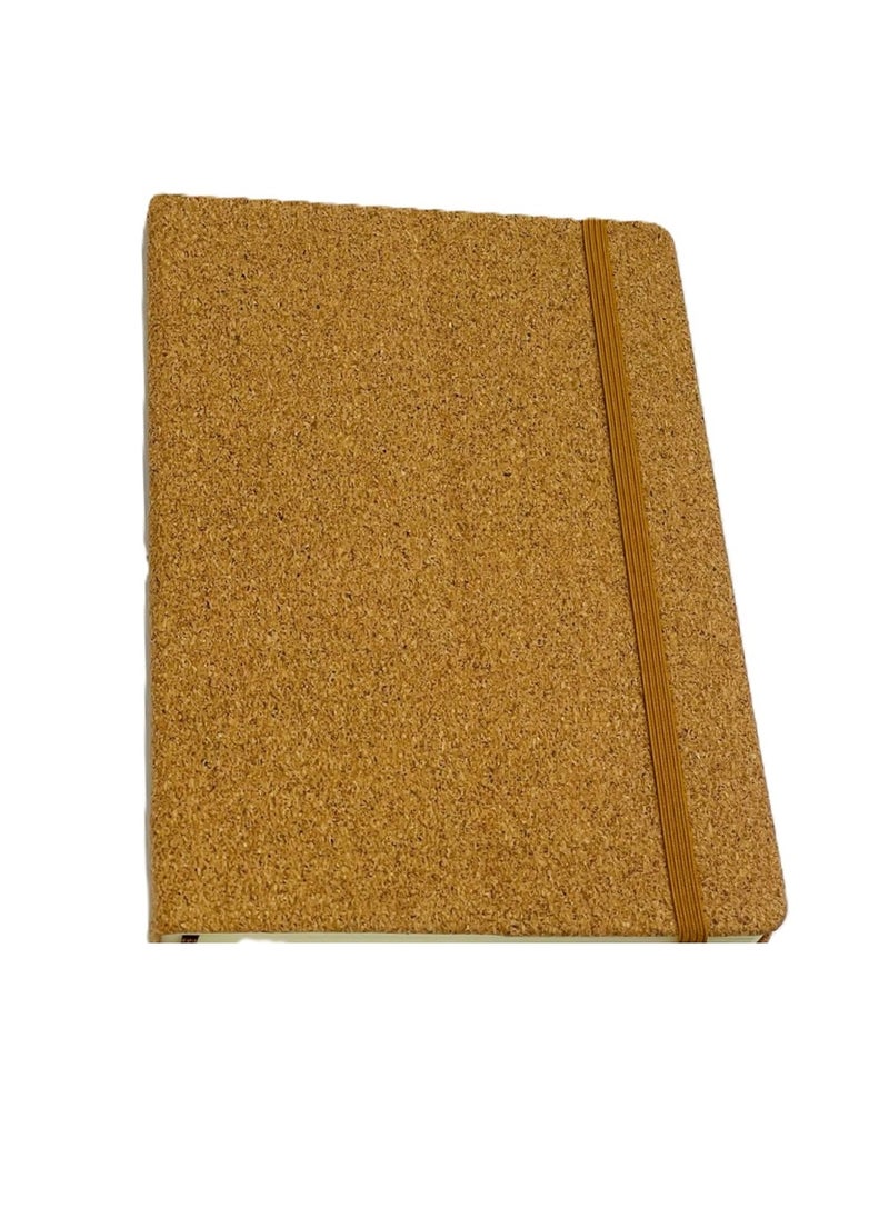 PARTNER - 1-Piece A5 Size Hard Cover Ruled Notebook With Elastic Closure Assorted Kraft Designs - Image 1