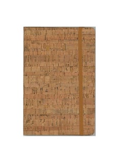 PARTNER 1-Piece A5 Size Hard Cover Ruled Notebook With Elastic Closure Assorted Kraft Designs  - Image 1