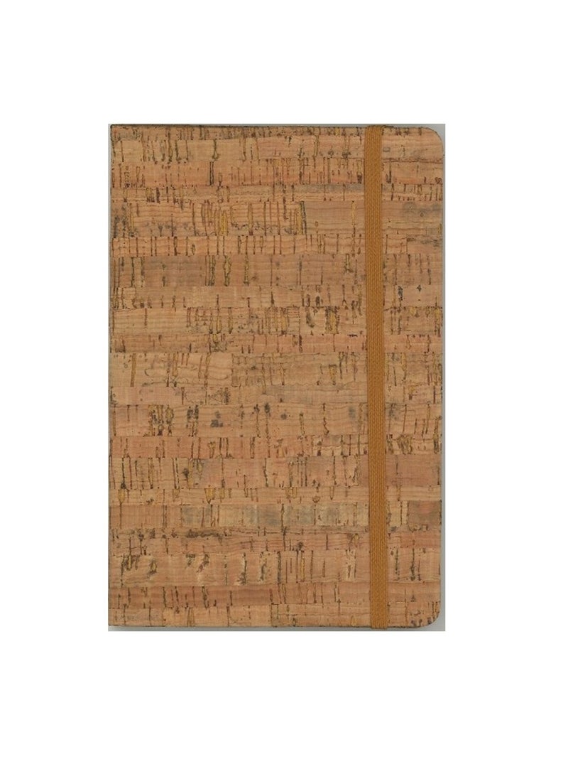 PARTNER - 1-Piece A5 Size Hard Cover Ruled Notebook With Elastic Closure Assorted Kraft Designs - Image 1