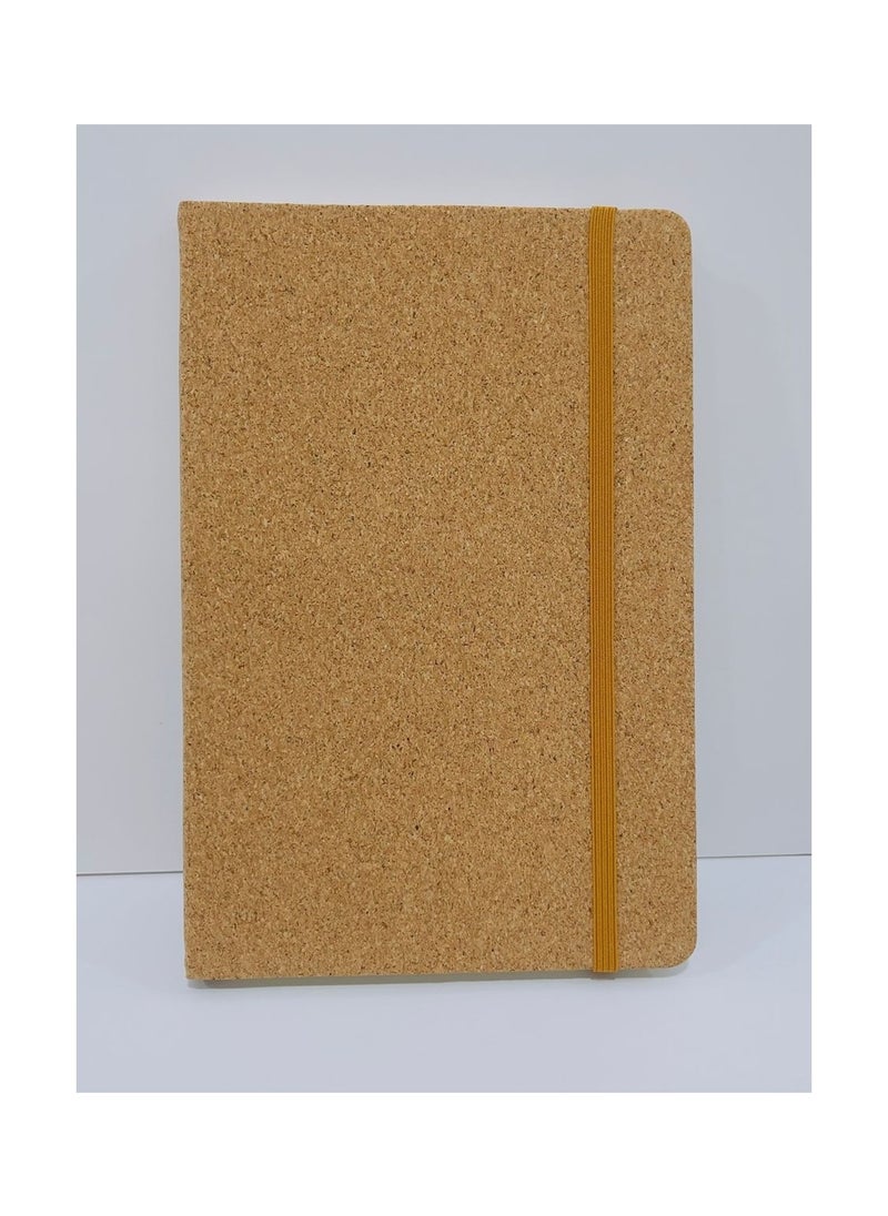 PARTNER - 1-Piece A5 Size Hard Cover Ruled Notebook With Elastic Closure Assorted Kraft Designs - Image 1