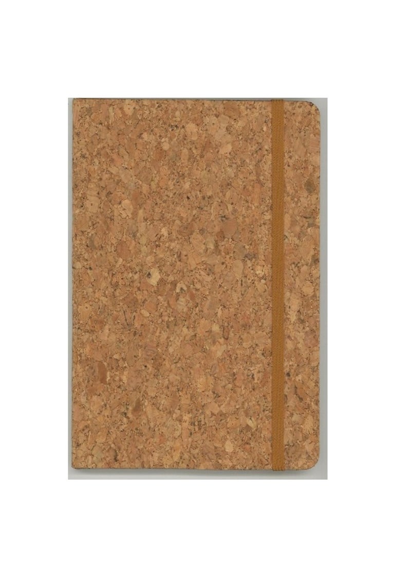 PARTNER - 1-Piece A5 Size Hard Cover Ruled Notebook With Elastic Closure Assorted Kraft Designs - Image 1