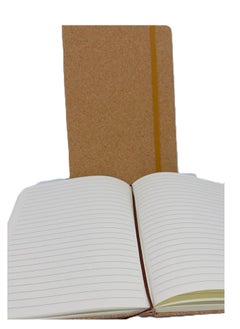 PARTNER 1-Piece A5 Size Hard Cover Ruled Notebook With Elastic Closure Assorted Kraft Designs  - Image 5