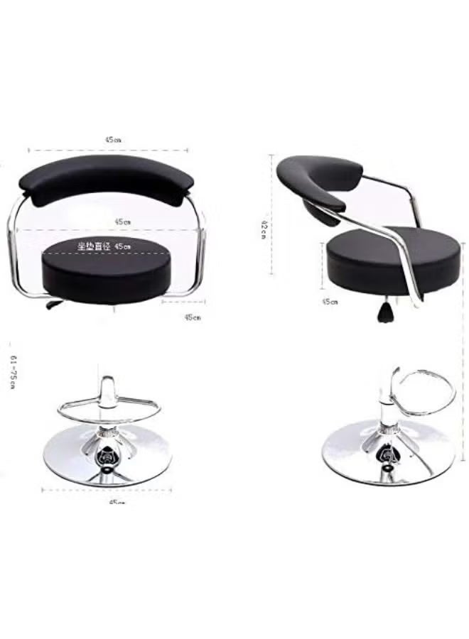 Adjustable Height Bar Stool with Comfortable Seat and Sturdy Base for Kitchen Counter, Bar, Café and Home - Image 2