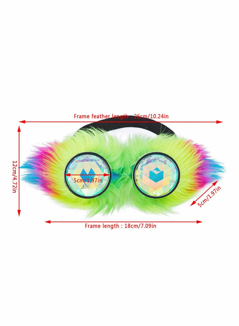 Kaleidoscope Glasses, Crystal Rainbow Kaleidoscope Rave Glasses - Image 3