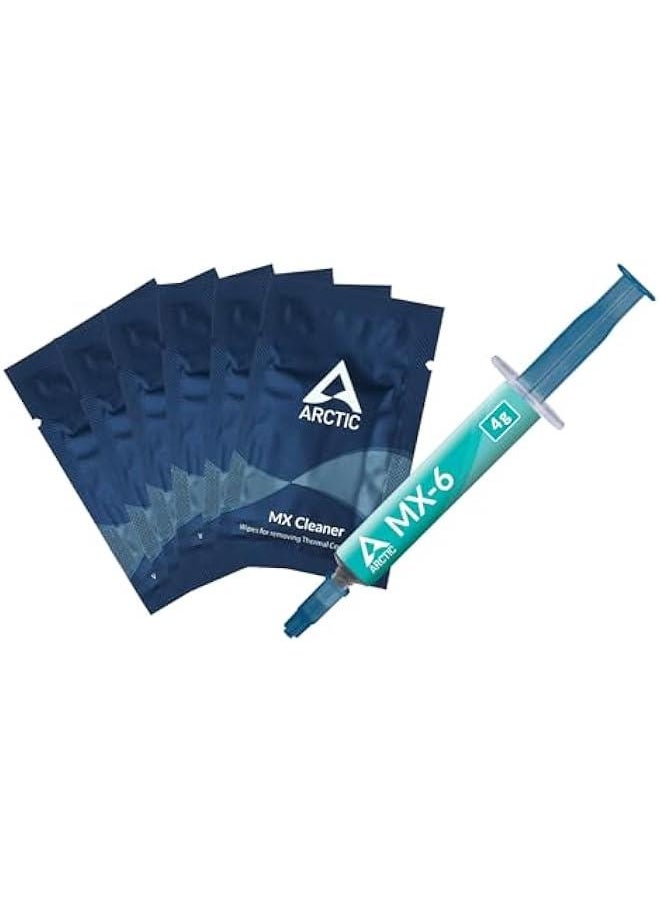 Arabest Highly Efficient Thermal Paste for CPUs, Consoles, Graphics Cards, and Laptops - MX-6 4g with MX Cleaner, Exceptional Thermal Conductivity, Extended Lifespan, Insulating Properties  - Image 1