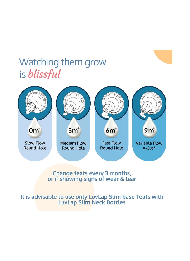 Luvlap - Luvlap Slim Neck Essential Baby Feeding Bottle, 250ml, Pack of 2, Wild Flower & Jungle Tales - Image 1