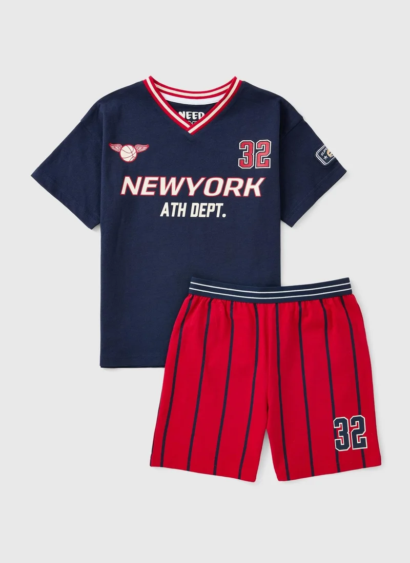 ماتلان Boys Navy New York Pyjama Set