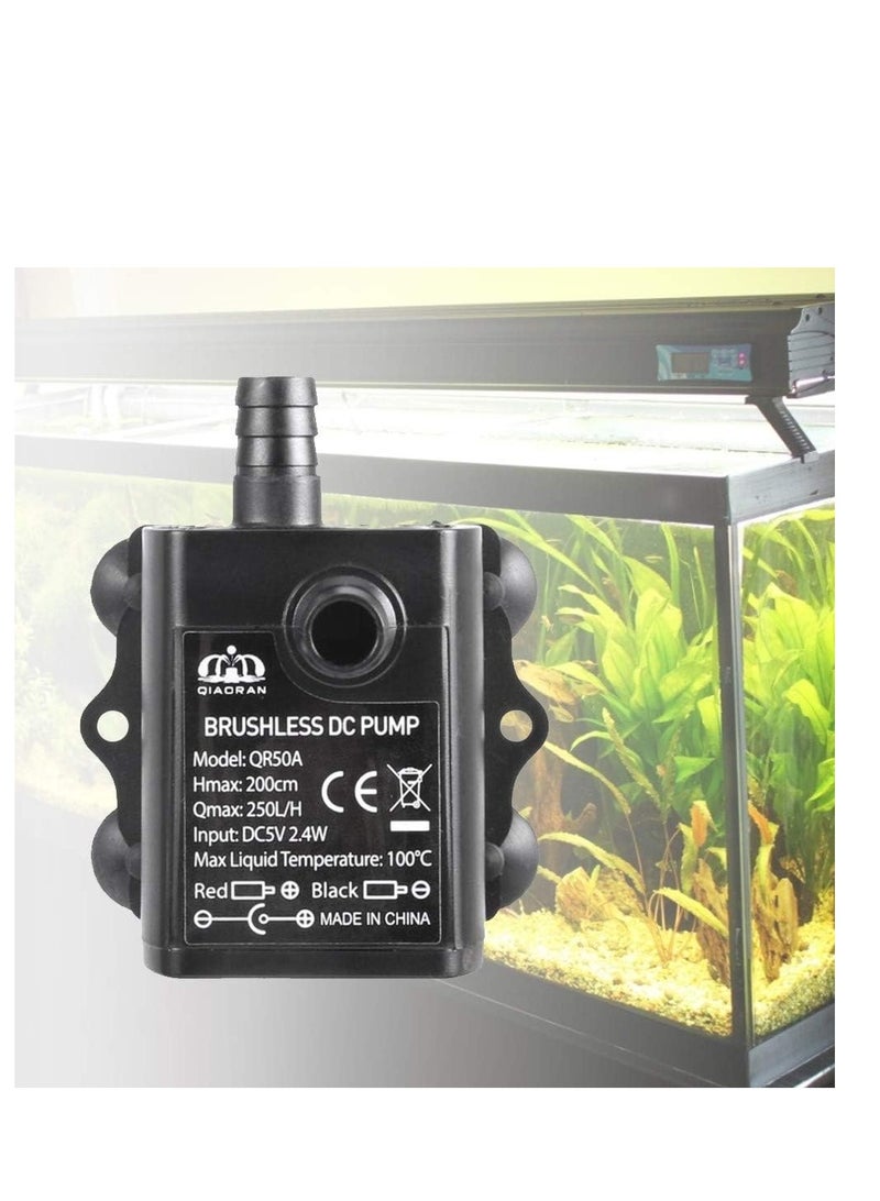 Generic Mini Water Pump Submersible Water Pump 250L/H Aquarium Fountain Pump with 6.56ft Vertical Lift Super Quiet Aquarium Circulating Pump for Aquarium Fish Tank - Image 4