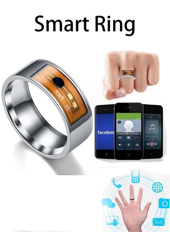 NFC Smart Chip Ring Mobile Phone Label Smart Ring New Technology NFC Wearable Smart Ring Size 8 - Image 1