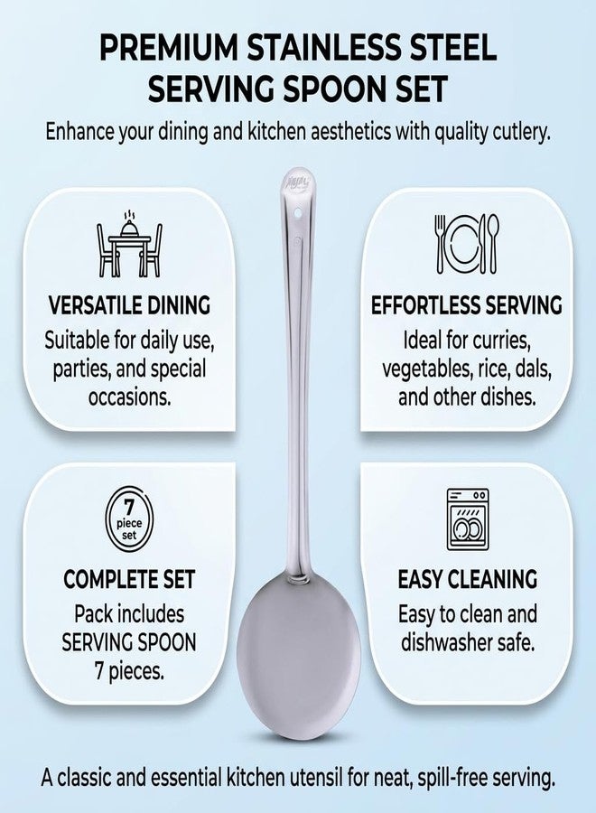 Anjali Silver Stainless Steel Serving Spoon for Size 38.3 cm | Kitchen Utensil | Durable & Rust Resistant - Image 5
