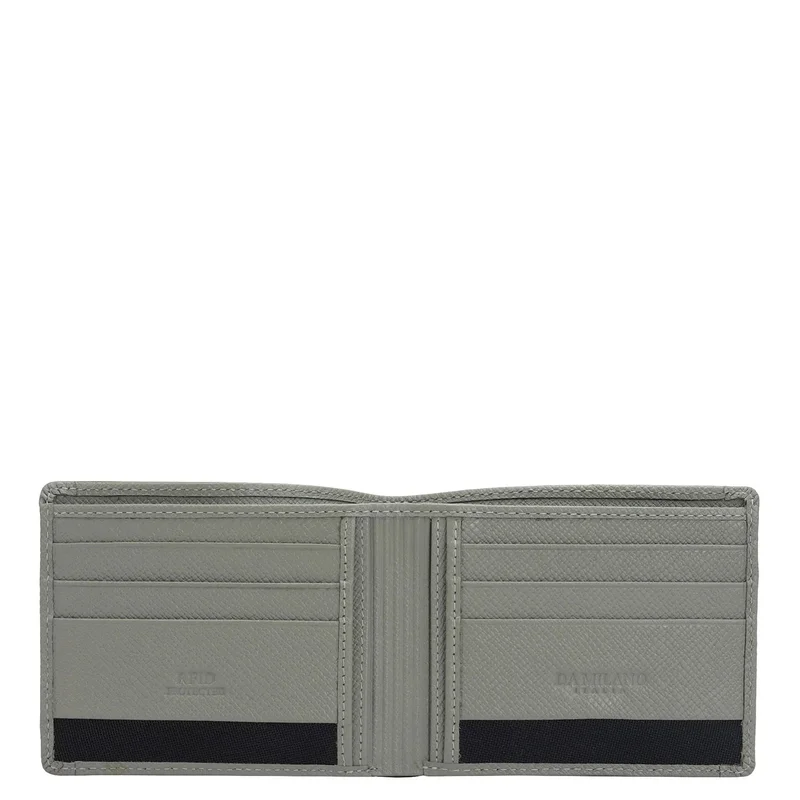 Da Milano  Stone Grey Bifold Leather Mens Wallet for Men | Best Price UAE
