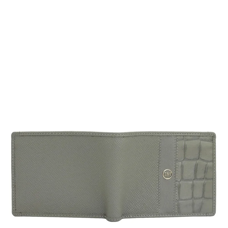 Da Milano  Stone Grey Bifold Leather Mens Wallet for Men | Best Price UAE