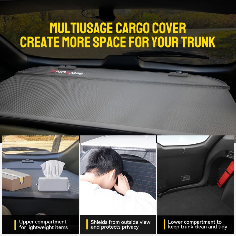 Drytuns Cargo Cover for Mazda CX5 2017-2026, Retractable Trunk Cover Anti-Peeping Privacy Shade for 2025 2026 Mazda CX5 - Image 3